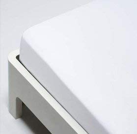 Hospital Bed Fitted Sheet-White, Soft Cotton Blend, 36" X 84" X 9"_4PK