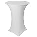 Your Chair Covers - 30 Inch Cocktail Round Stretch Spandex Table Cover -White, Stretch Tablecloth for Bistro, Restaurant, Wedding, Party, Christmass primary