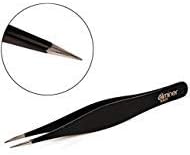 Stainless Steel Pointed Tweezers, Black