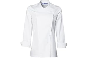 CHEF'S APPAREL Long Sleeves New Chef Coat Jacket Uniform for women ideal for food service, Caterers and Culinary professional.