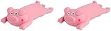 Petface Latex Lounging Pig Soft Chew Dog Toy Pack of 2