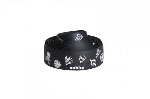 NABICO Rubans Guidon Roubaix Tatoo Noir/Blanc 3.5MM
