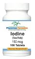Iodine Supplement from Sea Kelp 150 Mcg, 100 Tablets - Endorsed by Dr. Ray Sahelian, M.D. - Thyroid Pill