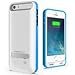 iPhone 5S Battery Case, iPhone 5 Battery Case - Maxboost Atomic S Portable Charger for iPhone 5/5S [MFI Certified] External Protective 2400mAh Battery Charging Juice Power Bank [Glossy White/Blue]