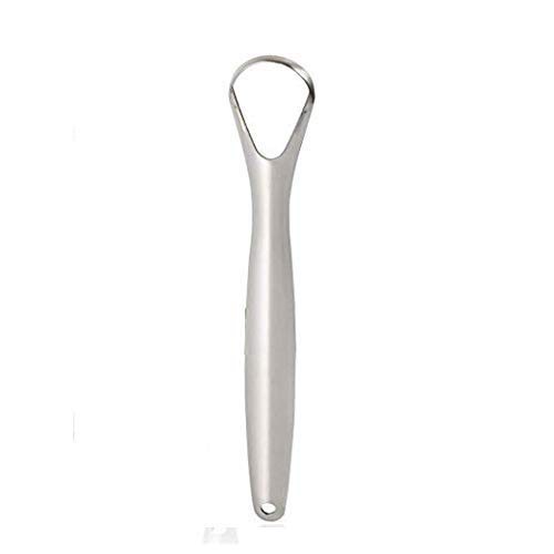 Tongue Scraper Cleaner for Adults Surgical Grade Stainless Steel Metal Tongue Brush Dental Kit Professional Eliminate Bad Breath With Non-synthetic Grip (1 Pack)