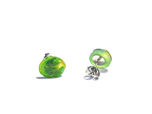 Mini Brussels Sprout Stud Earring - Tiny Food Jewelry - Thumbnail 4