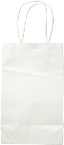 Amscan Party Friendly Plain Small Kraft Bag, White, Paper, 8