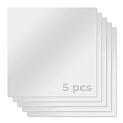 Silver Mirror Acrylic Sheets, 12" x 12" Opaque