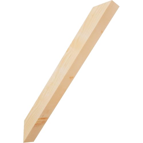 Ekena Millwork BRC04X30X34TRA00RDF 4"W x 30"D x 34"H Traditional Rough Sawn Kne…