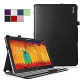 Samsung Galaxy Note 10.1 2014 Case - Poetic Samsung Galaxy Note 10.1 2014 Case [StrapBack Series] - [PU Leather] [View Stand] Protective Cover Case for Samsung Galaxy Note 10.1 2014 Edition Tablet Black (3 Year Manufacturer Warranty From Poetic)