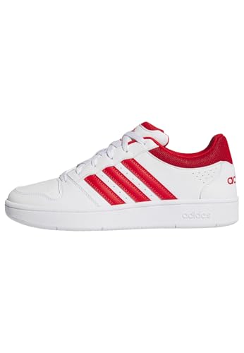 adidas Men's Hoops Classic, White/Red/White, 3.5