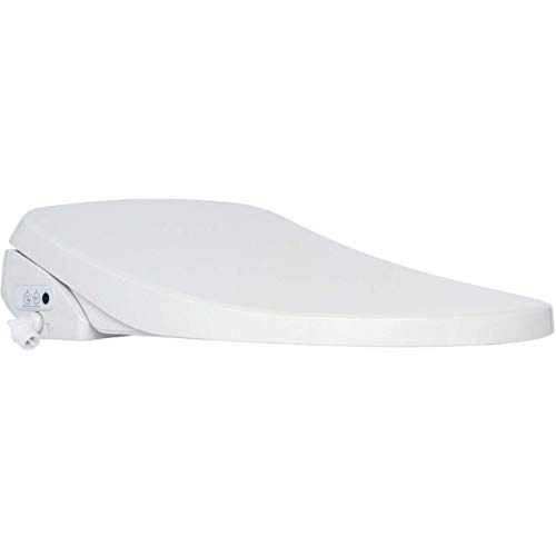 ALPHA BIDET GXR Wave Bidet Toilet Seat in Elongated White | Strong Spray | Remote Control | Stainless Steel Nozzle | Low Profile | LED Nightlight | Warm Air Dryer | Oscillation and Pulse (Elongated)