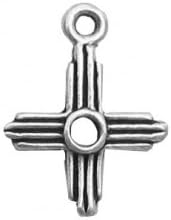 Cross Southwest Plain Indian Charm .925 Sterling Silver Perfect for Custom Bracelets, Anklets, Necklaces, Pendants, Earrings, and Rings