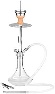 green clawn"Deluxe Oriantal" - Prime Shisha Shisha/Hookah Transparent, with Silicone Hose 1x Hose, Ready for use, Optimal Pull-Through, 50cm