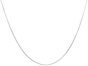 Chelsea Jewelry Basic Collections 1.5mm Wide Round Box Chain Necklace. (20 inches white gold plated base)