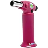 Whip-It! Ion Torch - All Pink. Butane Torch Lighter, Refillable Cooking Torch with Adjustable Flame, Safety Lock for Soldering, Kitchen, Welding