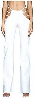 Flare Pants Women Incline Bandage Cut 