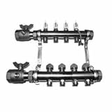Rehau 281841-100 Pro-Balance 1 1/4 inch Brass Manifold with 4 Stations