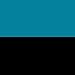HDE Women's Color Block Fold Over Waist Yoga Pants Flare Leg Workout Leggings,Black & Teal,Medium