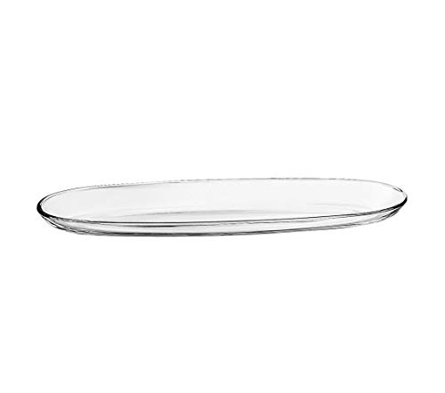 Barski European Glass - Oval - Serving Tray - Platter - 16" Long, 4.5" Wide - Made in Europe