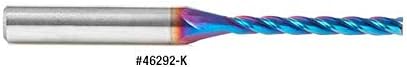 Amana Tool 46577-K CNC Spektra Extreme Tool Life Coated Spiral 2D/3D Carving 0.10 Deg Straight Angle Flat Bottom x 1/4 D x 1-1/2 CH x 1/4 SHK x 3 Inch Long x 2 Flute SC Up-Cut Router Bit - Image 4