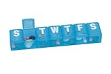 Apothecary Small 7 Day Classic Pill Box, Blue