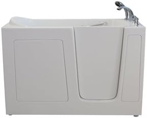 E-Series Dual Massage 60 in. x 30 in. Walk In Tub in White with Right Drain
