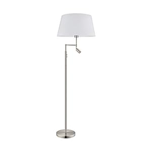 EGLO Santander 94946 vloerlamp, van staal in nikkel-mat