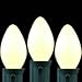 Novelty Lights Ceramic Christmas Replacement Bulbs - Outdoor Individual Bulbs for Events, Holiday Parties, Patios, and More - C7/E12 Candelabra Base, 5 Watt Lights (White, 25 Pack)