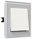 OPUS® 55 Button Complete Device Frame Fusion, Colour Polar White/Black - Image 3