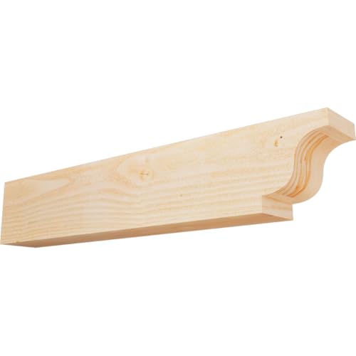 Ekena Millwork RFT04X06X32NEW00RDF Newport Rough Sawn Rustic Wood Rafter Tails'…