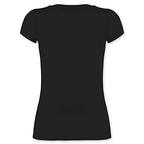 Shirtracer-Weihnachten-Silvester-Prosec-Ho-Ho-Ho-Proseccoglas-Sterne-Damen-T-Shirt-mit-V-Ausschnitt