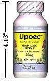 Alpha-Lipoic Acid - Lipoec Energizer - 50 mg (60 caplets, ZIN: 100475) - 2 Pack