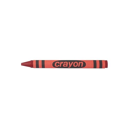 Lucky Art Crayonology 80 Count Single Color Crayons Bulk Pack - RED single color crayon refill - Regular size crayons (5/16
