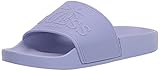 GUESS Women's Logo Rubber Slides Sandal, Lavender, 8
