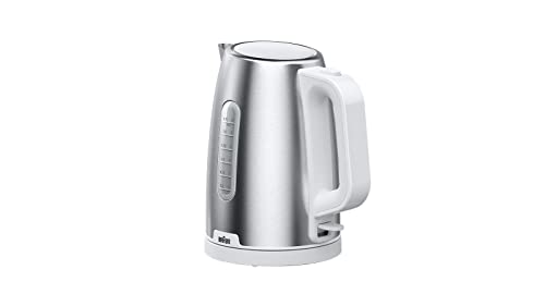 PurShine - Bollitore elettrico, base girevole a 360°, indicatore del livello dell'acqua, stoccaggio del cavo, funzione di spegnimento automatico, capacità 1,7 l, WK1500WH, 2200 W, bianco