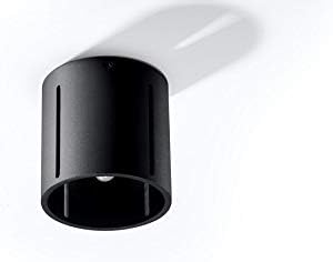 SOLLUX Inez Lamp Aluminium Lighting LED Light Bulb Round Minimalist Lampshade Easy Installation Black Colour 10x10x10 cm Ceiling Lamp - Image 3