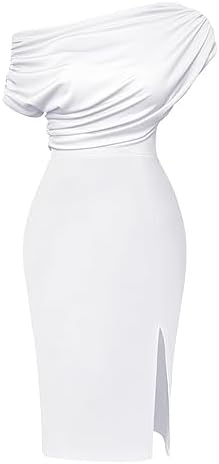 santiago metallic side tie one-shoulder midi dress Petal & Pup Santiago Metallic One-Shoulder Midi Dress - Emerald