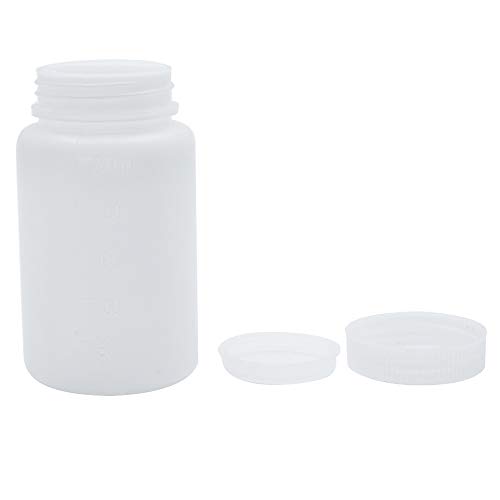 Sscon 3pcs 250ml Plastic Wide Mouth Laboratory Reagent Bottle Sample Sealing Bottle