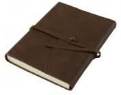 Medium Amalfi Leather Journal, Chocolate Brown