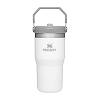 STANLEY IceFlow Flip Straw Tumbler with Handle 20 oz | Twist On Lid and Flip Up Straw | Leak Resistant Water Bottle | Insulated Stainless Steel |BPA-Free | Polar