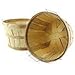 Wooden Half Bushel Baskets (2-Pack); Large Round Wood Farm Market Baskets for Decorating, Gardening, Fall Seasonal Displays (Natural, Tall)