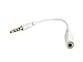Cellet Gold Plated 3.5mm TRRS Male to Female Audio Adapter for Mobile Credit Card Reader, Square, Headphones, Audio Aux, 6 Inch (White)