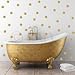 Luxurious Golden Dots Wall Decal 108 Count by lacedecal. Peel & Stick Removable Stickers Safe for Paint. Polka Dot Decor for Any Room Wall, Mirror, & Door. Round 1.5