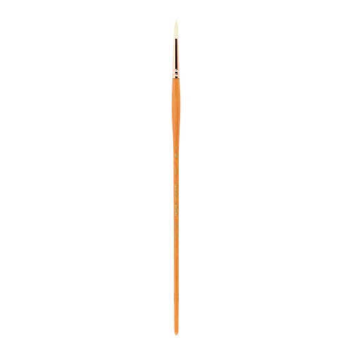 Princeton Refine Artist Brush, Brushes for Oil and Acrylic Paint, Series 5400 Natural Chunking Bristle, Round, Size 4