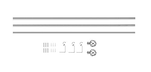 SHEFFIELD HOME, AMG, and Enchante Accessories, Twisted Cage Curtain Rod, 84 to 120-Inch, Polished Chrome