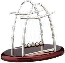 WHITE POPCORN Cradle Balance Balls Science Desk Toy (Small)