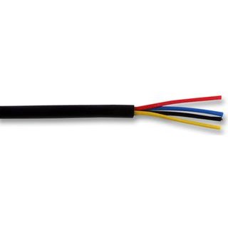 Cable-Core Alarm Cable Black 4 Core Burglar Security System Wire Per 20 metre...