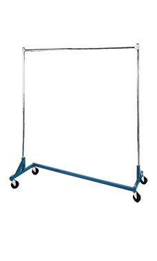SSWBasics Super Heavy-Duty Single-Rail Z-Truck Clothing Rack - Rack Holds 500lbs