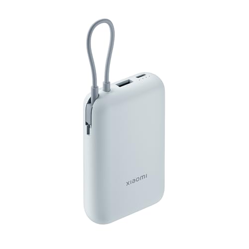 22.5W Power Bank 10000mAh, Cavo USB-C, Ricarica Rapida, Blu Ghiaccio